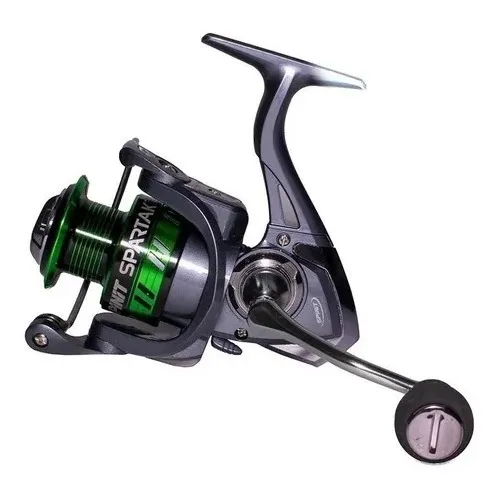 Reel Spinit Spartak 3004- 4 Rul Pesca Spinning-lisa-peje Color Gris y Verde Lado de la manija Derecho/Izquierdo
