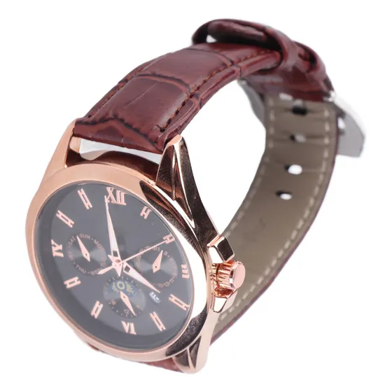 Reloj De Cuero De Pu Para Hombre  Reloj De Cuarzo Con