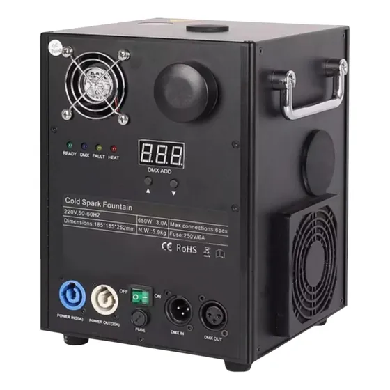 Maquina De Faisca Fog Fogo Dmx 600w Festa Iluminação