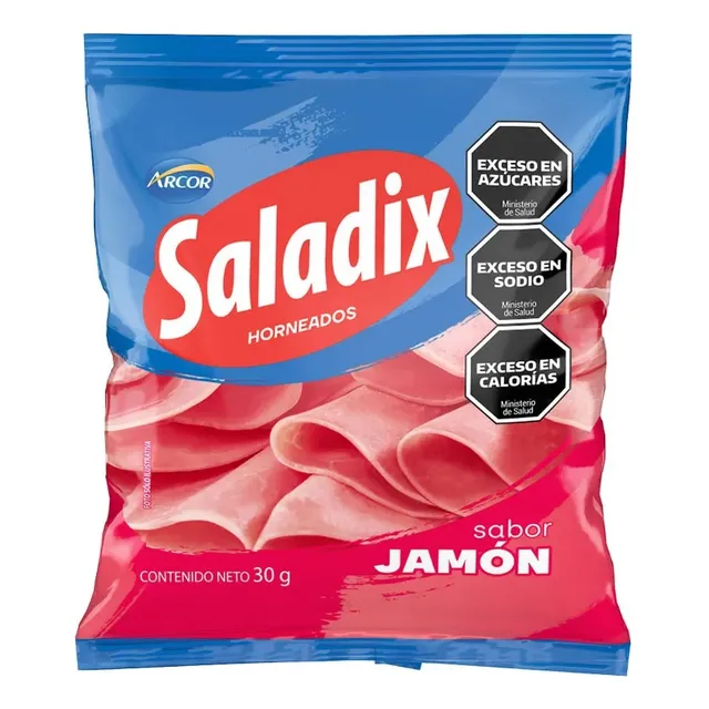 Saladix Snack Jamon Paquete 30g X 6 Unidades 