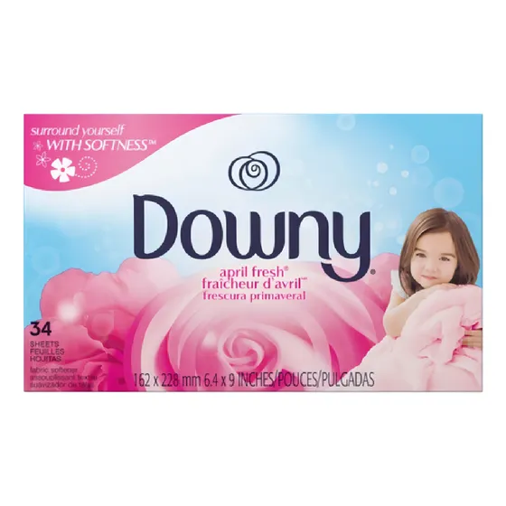 Toallas antiestatica Downy con aroma April Fresh 34 unidades