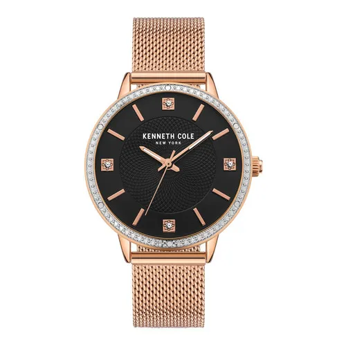 Kenneth Cole - Reloj Análogo Kcwlg2176301 Mujer Color De La Correa Oro Rosa Color Del Bisel Oro Rosa Color Del Fondo Oro Rosa