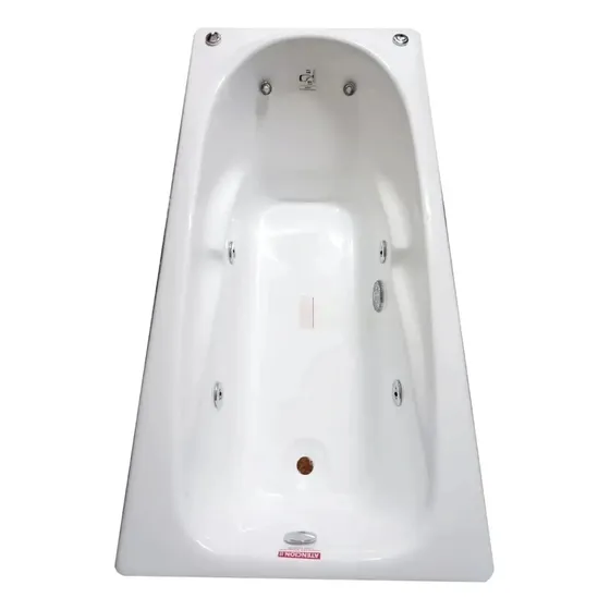 Hidromasaje Bañera 170 X 70 Blanco 8 Jets Motor 3/4 Hp