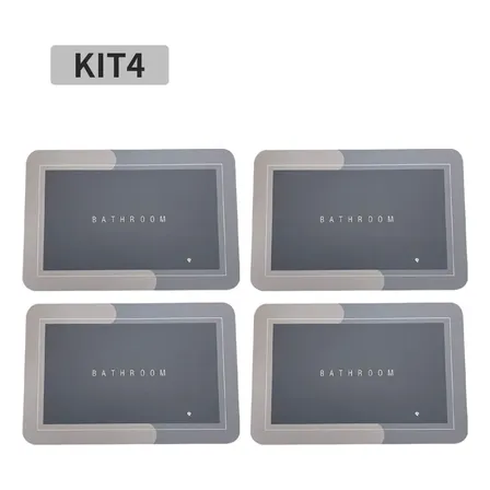 Kit4 Tapetes Para Banheiro Tapete Mágico Ultra Para Absorçã