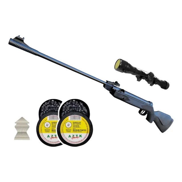 Rifle Zorro 5.5 Con Mira Telescopica 4x32 + Diabolos Aztk