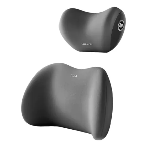 Set 2 Almohadas Espuma Vicoelastica Para Auto Cojin Viaje Cs