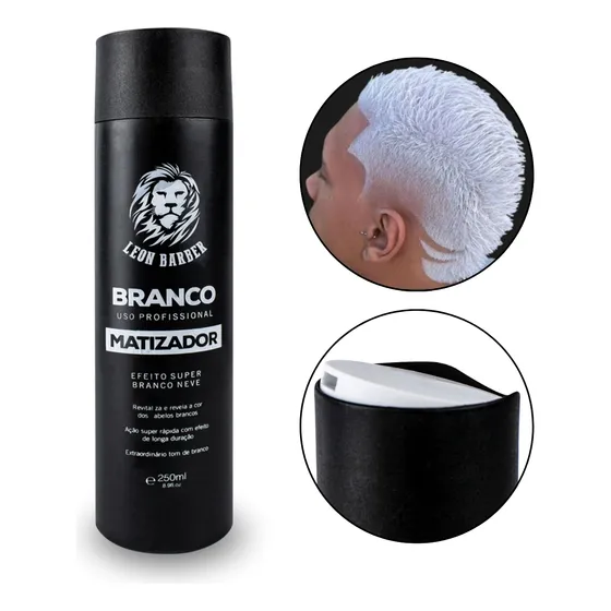Matizador Super Branco Nevou 250ml Leon Barber Masculino