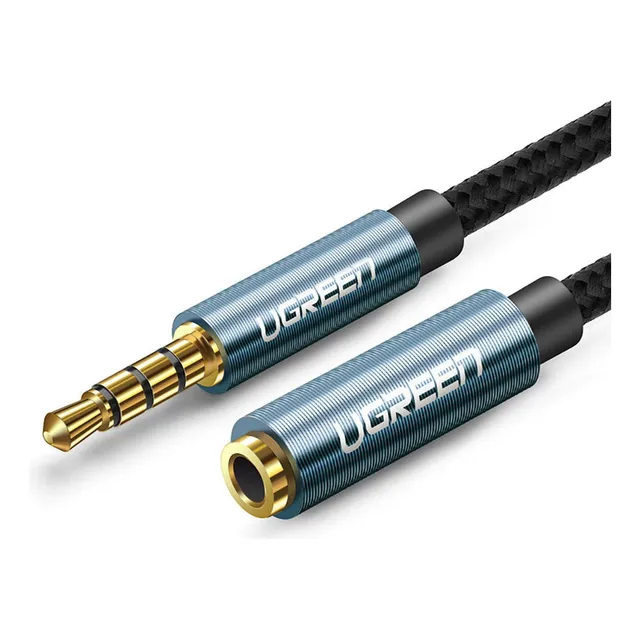 Cable Extensión Auxiliar 3.5mm Macho A Hembra Trss Nylon 2mt