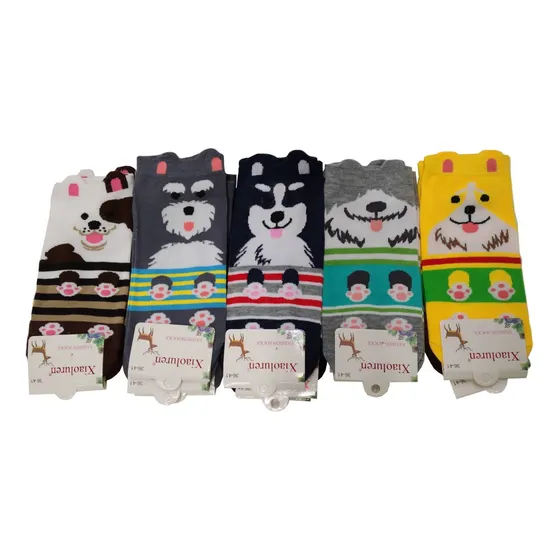Soquetes Pack Docena Medias Perritos Con Orejitas
