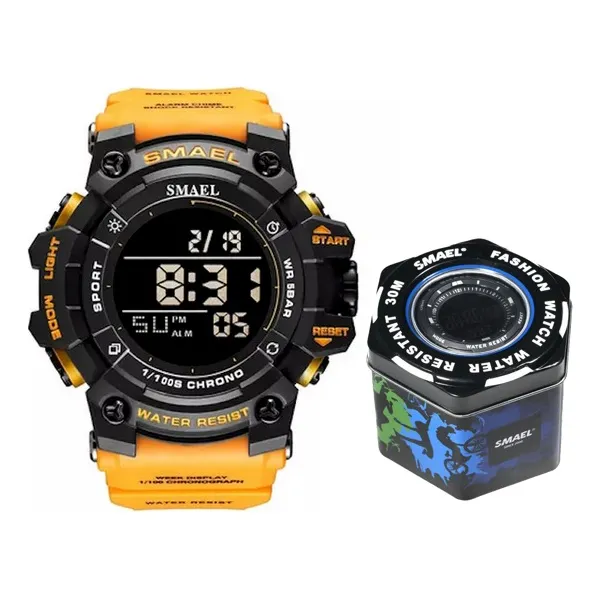 Reloj Deportivo Smael 8046 Naranja Cronometro 50m