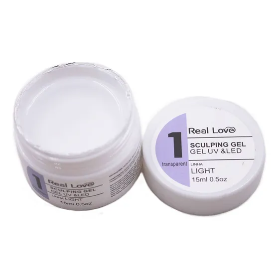 Gel Para Unhas Sculpting Transparent 1 Gel 15ml - Real Love