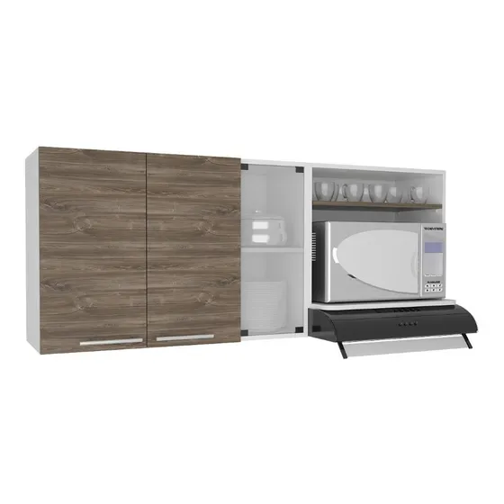 Gabinete Superior Cocina Gina Rta Blanco + Siena