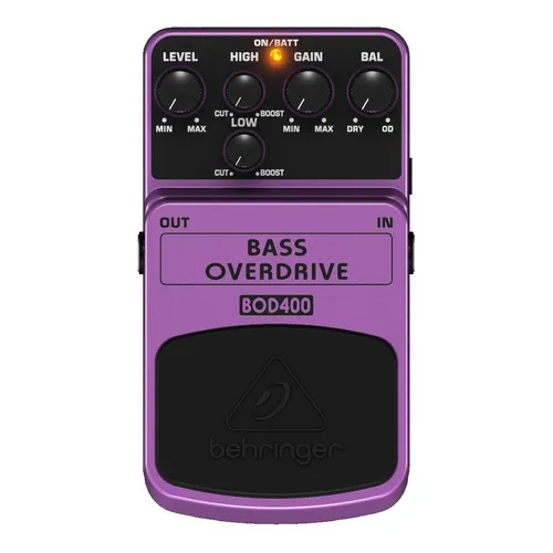 Pedal Behringer Bod400 Bass Overdrive Cor Bordô