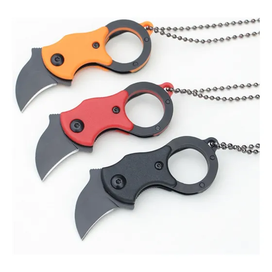 Mini Cuchillo Plegable Karambit Autodefensa Supervivencia 