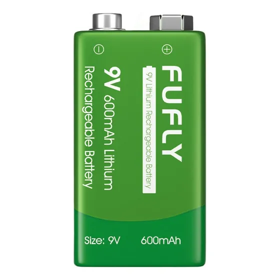 Pila Batería 9 Voltios Recargable 600 Mah Micrófono Alarma
