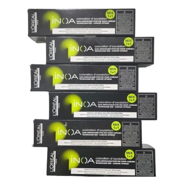 Pack X 6 Tintes Inoa Sin Amonio De Loreal Profesional