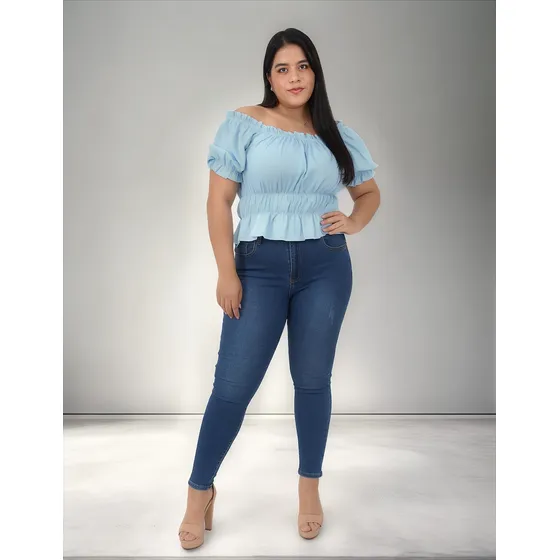 Jean Skinny Mujer Jeans Talla Grande Plus