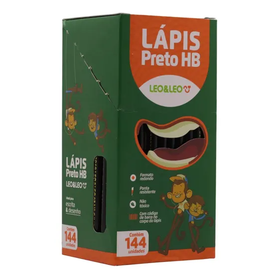 Kit 144 Lapis Escrever Resina Redondo Preto Barato Atacado