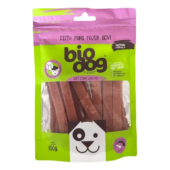 Petisco Bio Dog- Sensitive - Cordeiro Com Pato- 100g