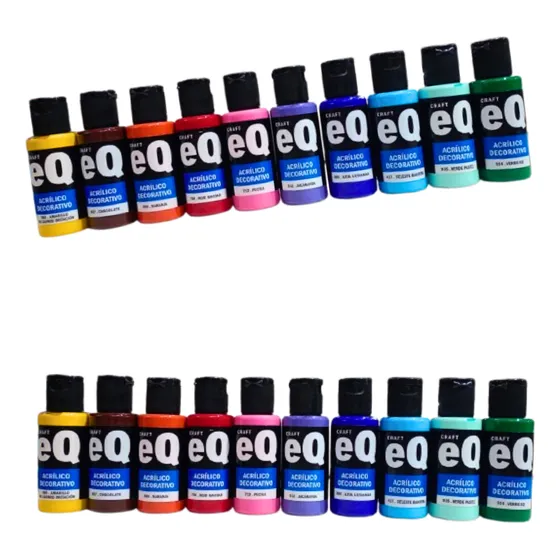 Set 10 Pintura Acrilicas X 50cc Eq Arte 100% Acrilico Eqarte