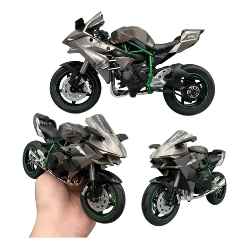 Miniatura Moto RMZCity Kawasaki Ninja ZX-6R 2023 1:12 Branco