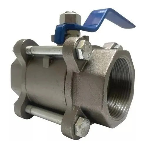 Registro Esfera Tripartida Interno Inox 304 Rosca 2 Polegada