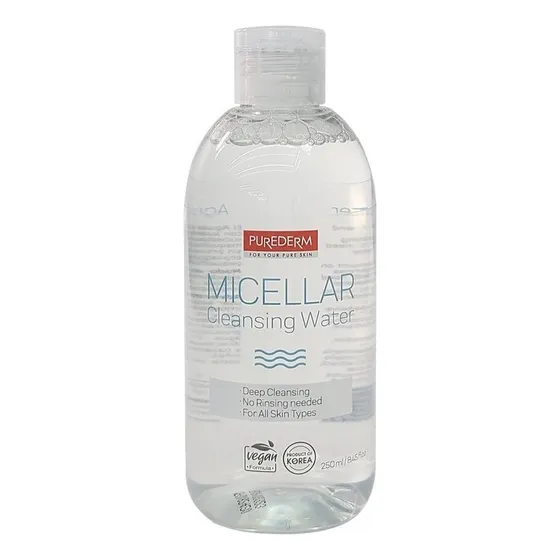 Agua Micelar Facial Desmaquillante Purederm Vegano 250 Ml