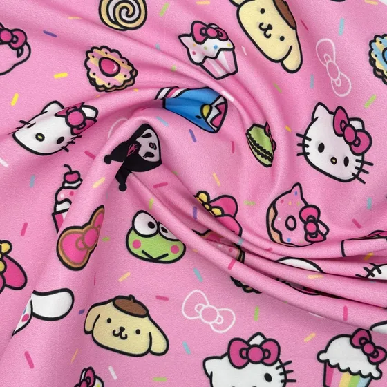 Tecido Microfibra Tactel Des Hello Kitty-005
