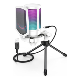 Microfone Gamer Fifine Pop Filter Tripe Rgb Microfone Gamer Fifine Pop Filter Tripe Rgb