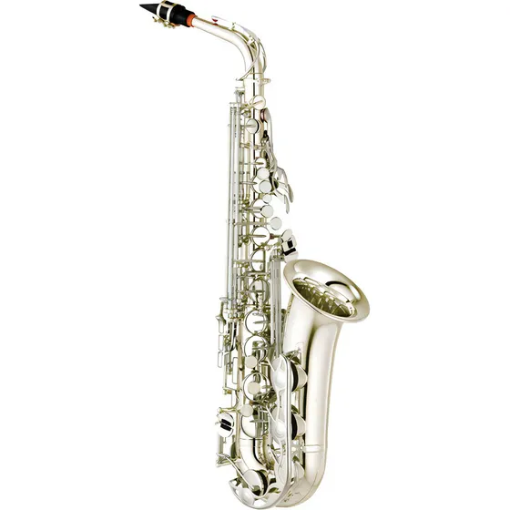 Sax Alto Yamaha Estandar Con Llave De Fa Plateado Yas-280s