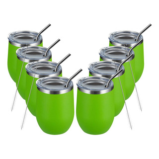 Vaso De Vino Meway, 350 Ml, 8 Unidades, Acero Inoxidable Con Vaso De Vino Meway, 350 Ml, 8 Unidades, Acero Inoxidable Con