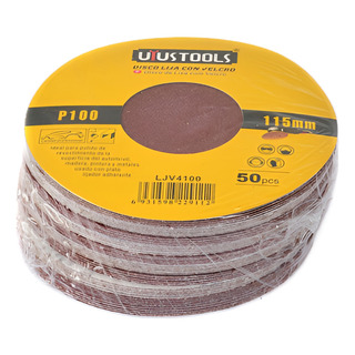 Disco Lija Con Velcro P100x50pcs 115mm Disco Lija Con Velcro P100x50pcs 115mm