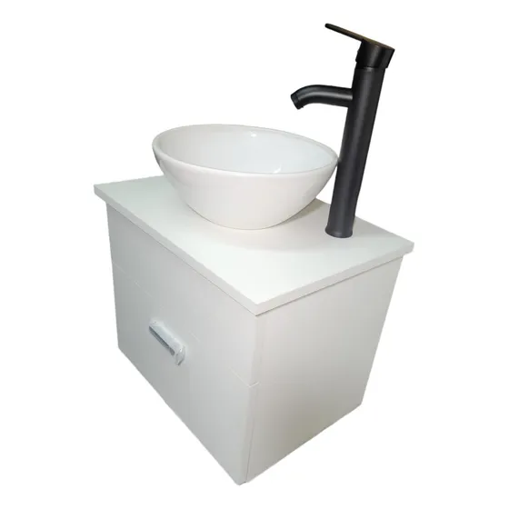 Vanitory Flotante + Bacha Redonda + Monocomando Alta Oferta