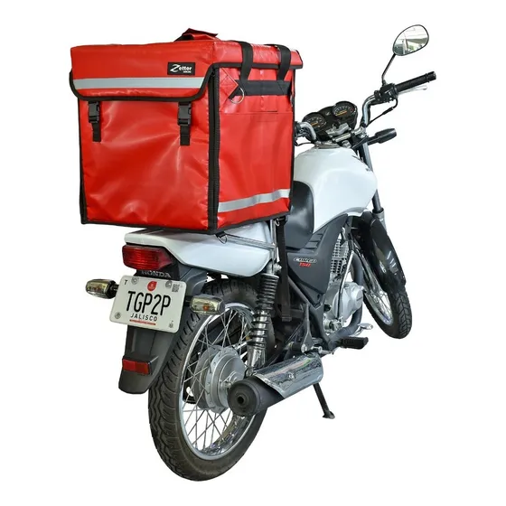 Mochila Bolsa Térmica Tipo Uber Reparto Impermeable Color Rojo