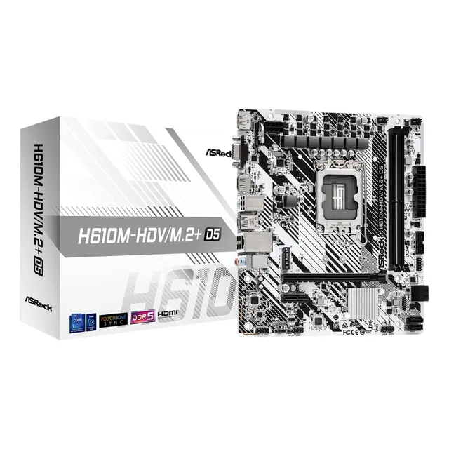 Motherboard Asrock H610m-hdv/m.2+ D5 Lga 1700 Ddr5 Intel Rgb