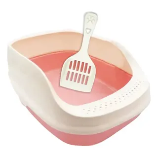 Arenero Gato Con Pala Limpieza Fácil Desmontable L273 Am7 Color Rosa
