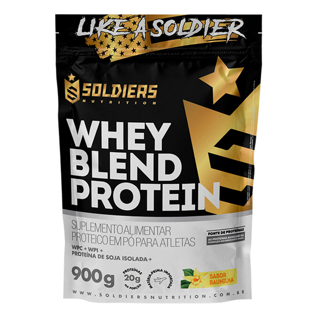 Whey Blend Protein Concent / Isolado 900g-soldiers Nutrition Sabor Baunilha Whey Blend Protein Concent / Isolado 900g-soldiers Nutrition Sabor Baunilha