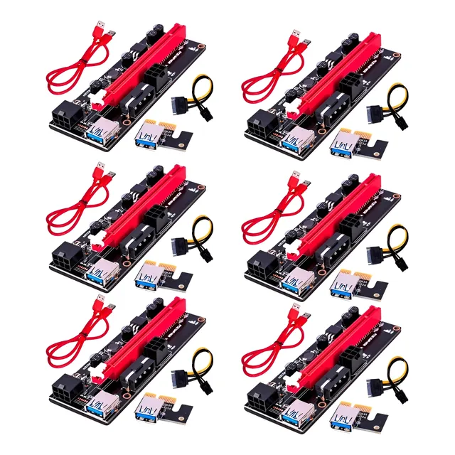 RISER PCIE 1X A 16X CON CABLE USB VER009S MINERIA COMBO X6