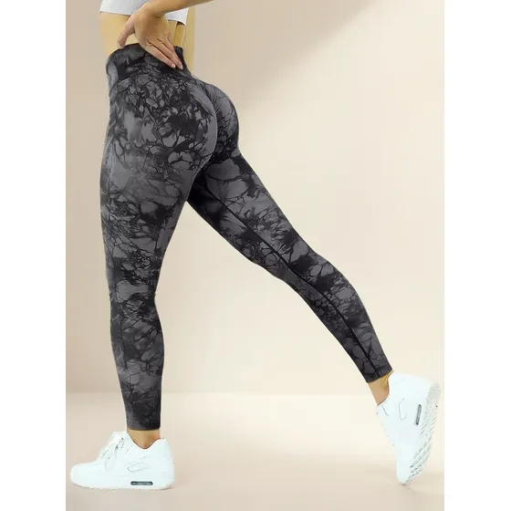 Calza Deportiva Batik Push Up Con Faja Tiro Alto Con Frunce