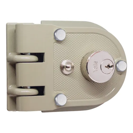 Cerradura De Sobreponer Con Seguro Izquierda Yale 396 Color Beige