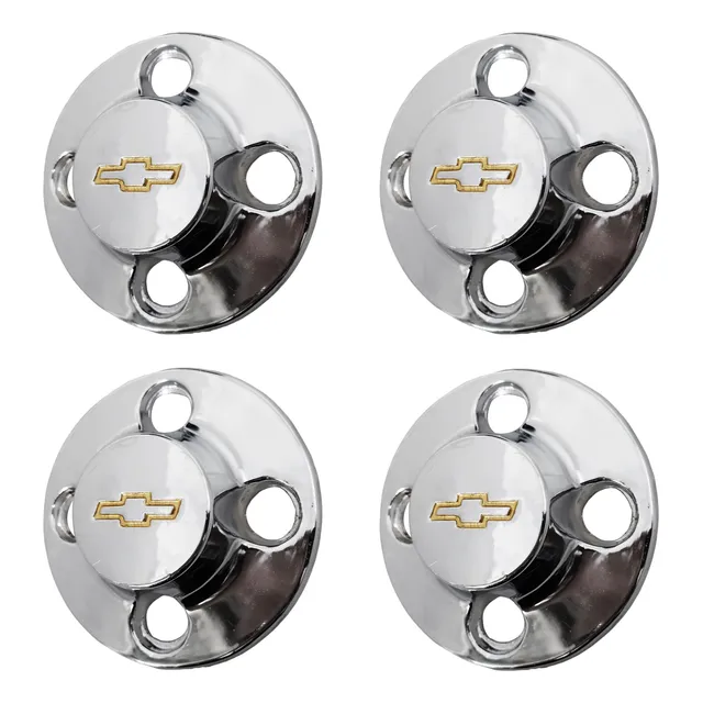 4 Centros De Rin Chevy Barrenación 4/100 Cromado Dorado
