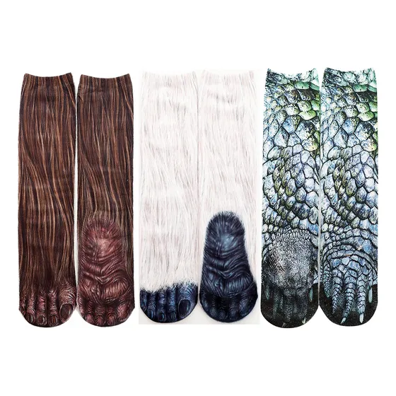 Medias Largas Animadas Diseño Animales Pack X3 20cm - El Rey