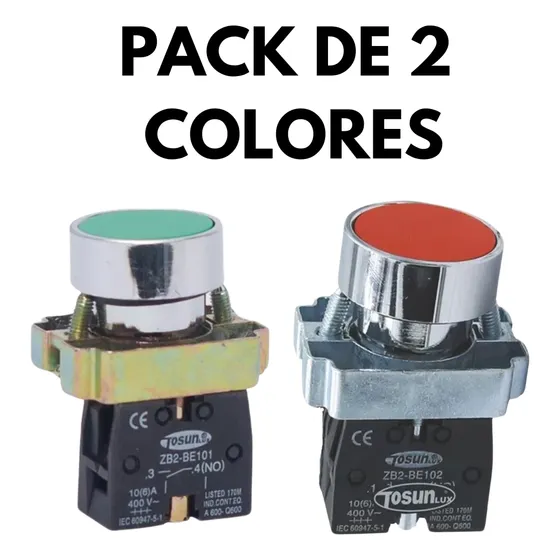 Pulsador Verde Y Rojo Marca Tosun  