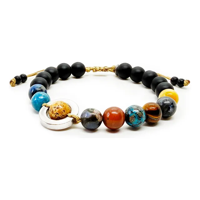 Pulsera Con Piedras Naturales Universo Ajustable