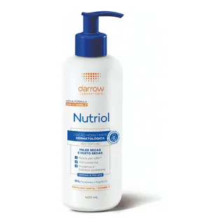 Loção Hidratante Corporal Nutriol Peles Secas Sem Perfume 400ml Darrow Loção Hidratante Corporal Nutriol Peles Secas Sem Perfume 400ml Darrow