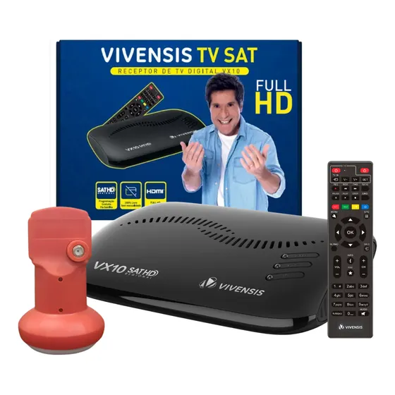Kit Receptor De Tv Vivensis Vx10 Sat Hd + Lnbf Simples