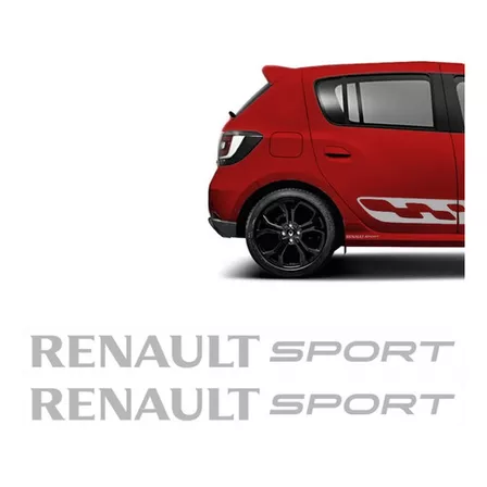 Adesivos Renault Sport Sandero Rs Logan Duster Lateral Prata