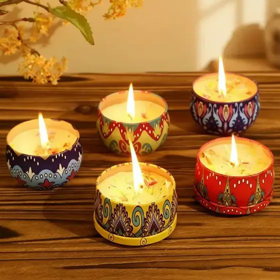 12 Lata Vela Aromatica Decorativa Perfumada Ambiente Atacado