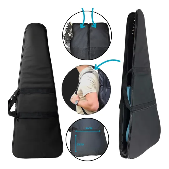 Capa Bag Case Para Guitarra Luxo Groove Alça Dupla Promoção