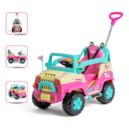 Carrinho De Passeio Andador Com Pedal E Haste Empurradora 2 Em 1 Diipi Rainbow Calesita Rosa Carrinho De Passeio Andador Com Pedal E Haste Empurradora 2 Em 1 Diipi Rainbow Calesita Rosa